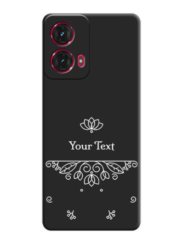 Custom Lotus Garden Custom Text On Space Black Custom Soft Matte Mobile Back Cover - Motorola Moto G85 5G