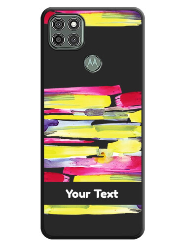 Custom Brush Coloured on Space Black Personalized Soft Matte Phone Covers - Moto G9 Power