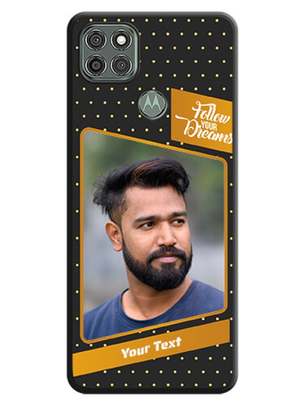 Custom Follow Your Dreams with White Dots on Space Black Custom Soft Matte Phone Cases - Moto G9 Power