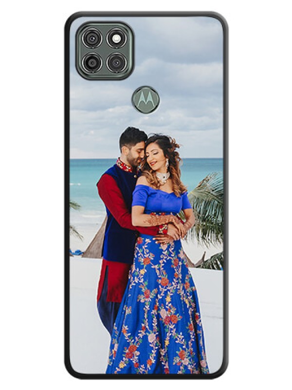 Custom Full Single Pic Upload On Space Black Personalized Soft Matte Phone Covers -Motorola Moto G9 Power
