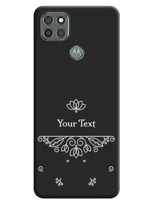 Custom Lotus Garden Custom Text On Space Black Personalized Soft Matte Phone Covers -Motorola Moto G9 Power