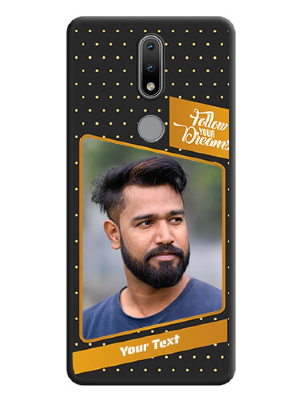 Custom Follow Your Dreams with White Dots on Space Black Custom Soft Matte Phone Cases - Nokia 2.4