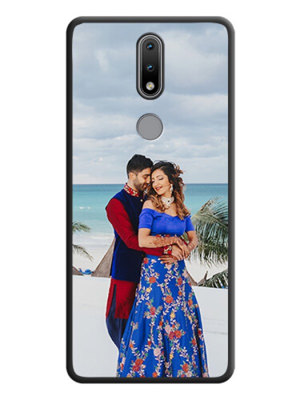 Custom Full Single Pic Upload On Space Black Personalized Soft Matte Phone Covers -Nokia 2.4
