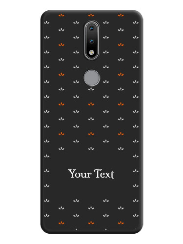 Custom Simple Pattern With Custom Text On Space Black Personalized Soft Matte Phone Covers -Nokia 2.4