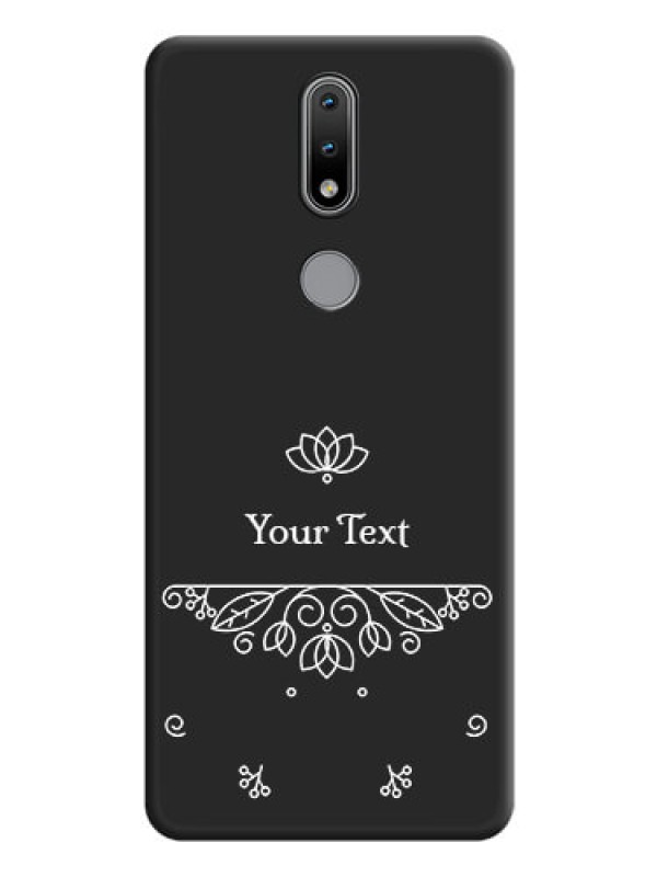 Custom Lotus Garden Custom Text On Space Black Personalized Soft Matte Phone Covers -Nokia 2.4