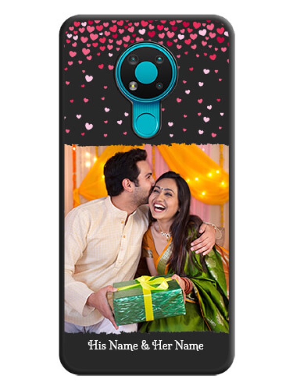Custom Fall in Love with Your Partner  on Photo on Space Black Soft Matte Phone Cover - Nokia 3.4