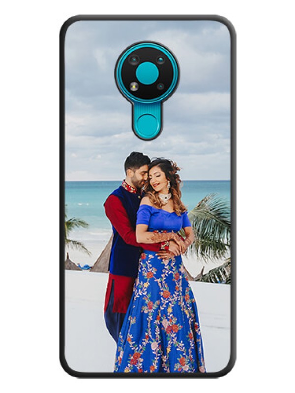 Custom Full Single Pic Upload On Space Black Personalized Soft Matte Phone Covers -Nokia 3.4