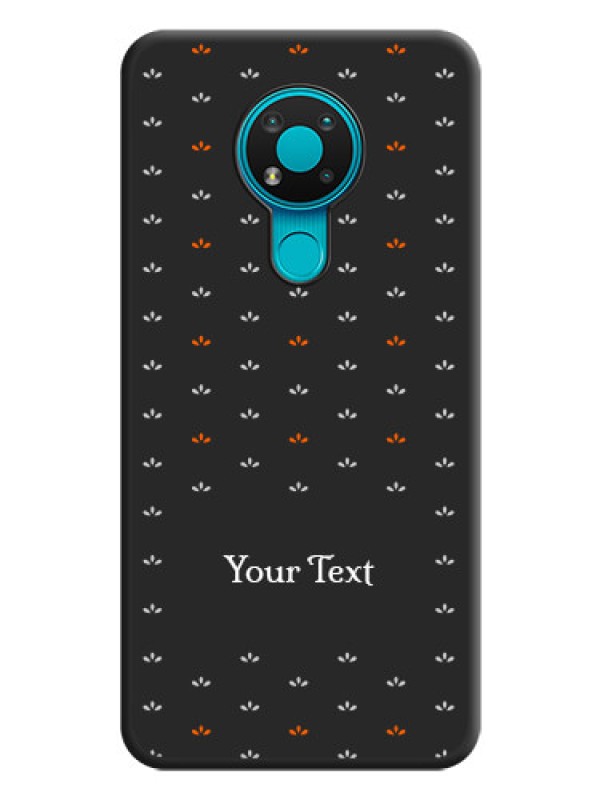 Custom Simple Pattern With Custom Text On Space Black Personalized Soft Matte Phone Covers -Nokia 3.4
