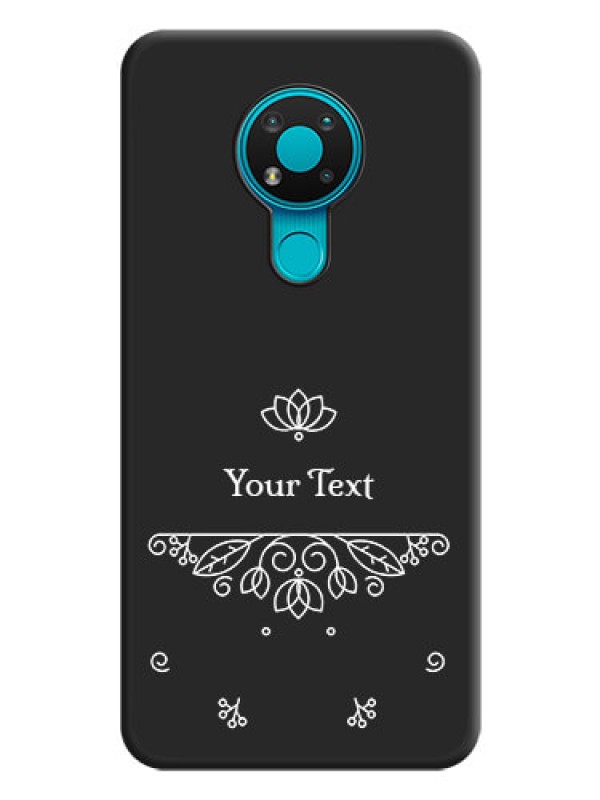 Custom Lotus Garden Custom Text On Space Black Personalized Soft Matte Phone Covers -Nokia 3.4