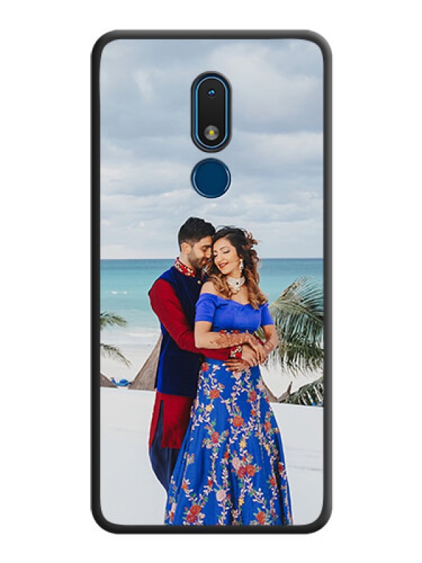 Custom Full Single Pic Upload On Space Black Personalized Soft Matte Phone Covers -Nokia C3