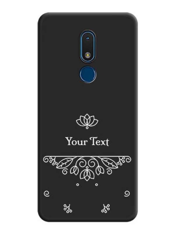 Custom Lotus Garden Custom Text On Space Black Personalized Soft Matte Phone Covers -Nokia C3