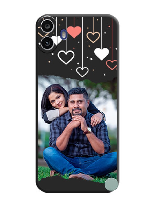 Custom Love Hangings with Splash Wave Picture On Space Black Custom Soft Matte Mobile Back Cover - Nothing Cmf Phone 1