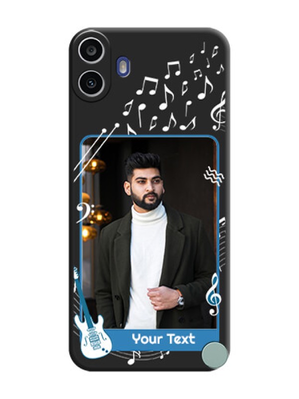 Custom Musical Theme Design with Text on Photo On Space Black Custom Soft Matte Mobile Back Cover - Nothing Cmf Phone 1