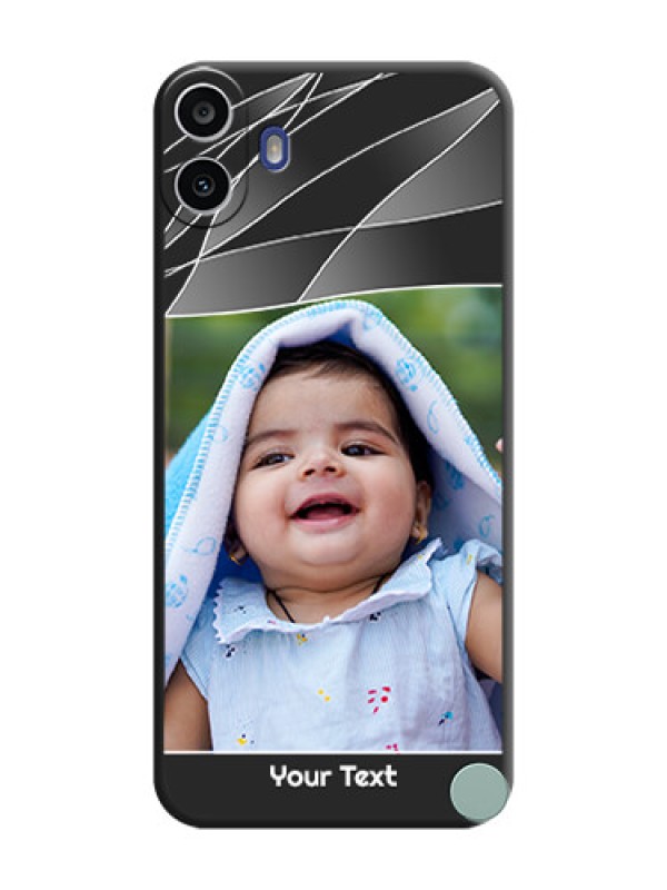 Custom Mixed Wave Lines on Photo On Space Black Custom Soft Matte Mobile Back Cover - Nothing Cmf Phone 1