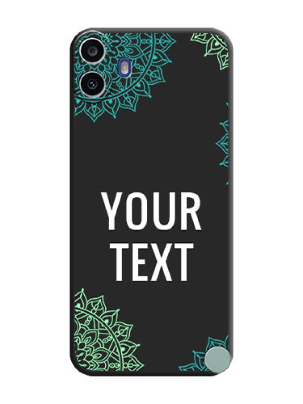 Custom Your Name with Floral Design On Space Black Custom Soft Matte Mobile Back Cover - Nothing Cmf Phone 1