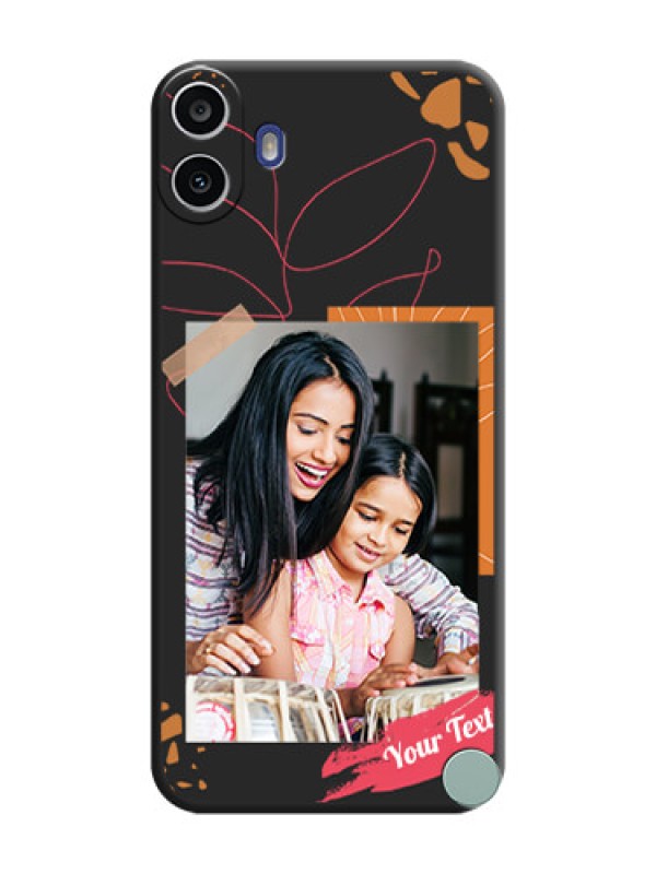 Custom Orange Photo Frame On Space Black Custom Soft Matte Mobile Back Cover - Nothing Cmf Phone 1