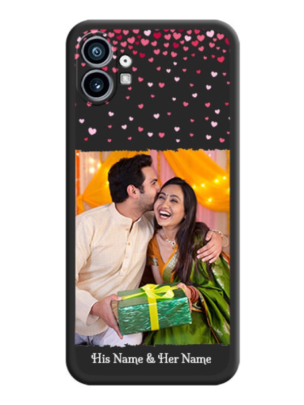 Custom Fall in Love with Your Partner  on Photo on Space Black Soft Matte Phone Cover - Nothing Phone 1