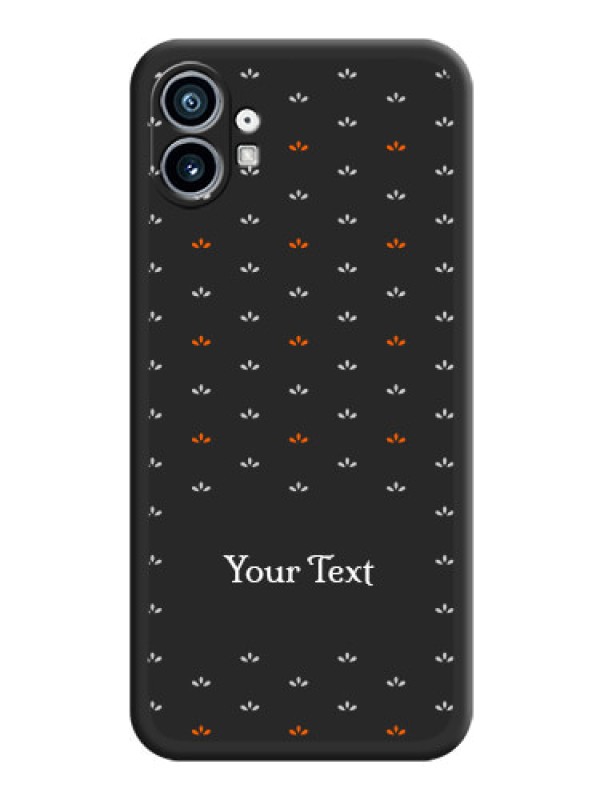 Custom Simple Pattern With Custom Text On Space Black Personalized Soft Matte Phone Covers -Nothing Phone 1