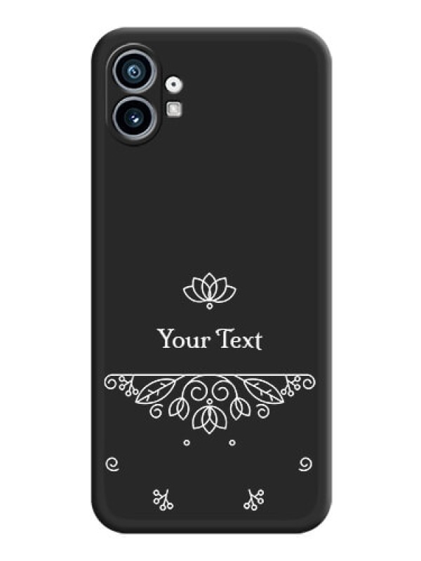 Custom Lotus Garden Custom Text On Space Black Personalized Soft Matte Phone Covers -Nothing Phone 1