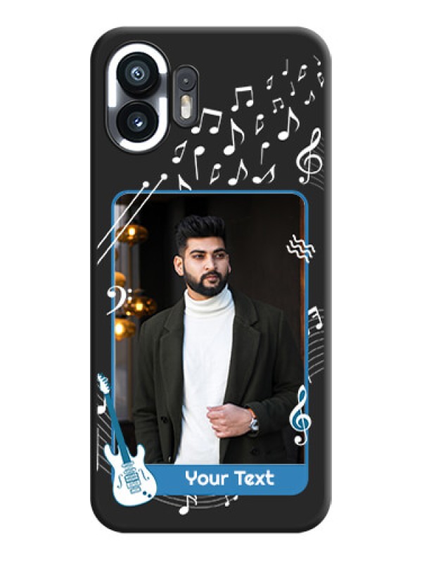 Custom Musical Theme Design with Text - Photo on Space Black Soft Matte Mobile Case - Nothing Phone 2