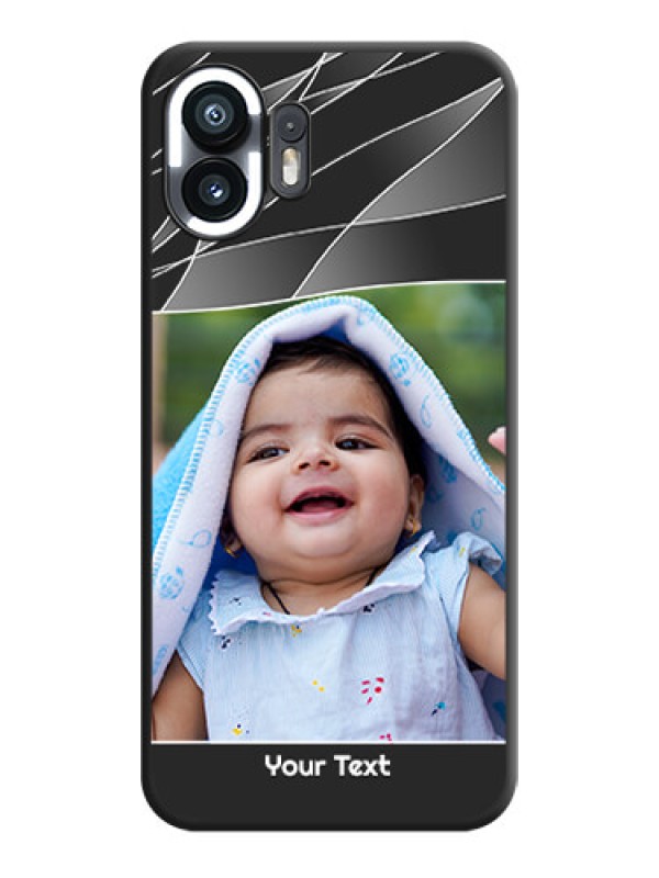 Custom Mixed Wave Lines - Photo on Space Black Soft Matte Mobile Cover - Nothing Phone 2