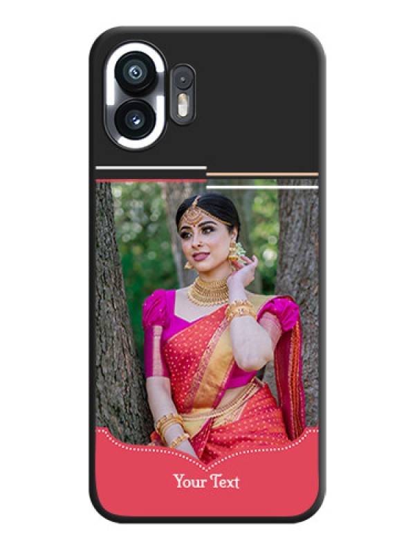 Custom Classic Plain Design with Name - Photo on Space Black Soft Matte Phone Cover - Nothing Phone 2