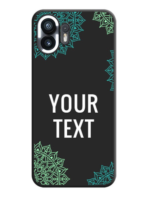 Custom Your Name with Floral Design on Space Black Custom Soft Matte Back Cover - Nothing Phone 2