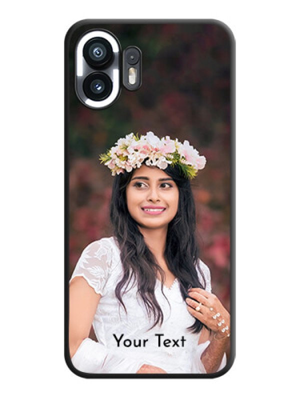 Custom Full Single Pic Upload With Text On Space Black Personalized Soft Matte Phone Covers - Nothing Phone 2