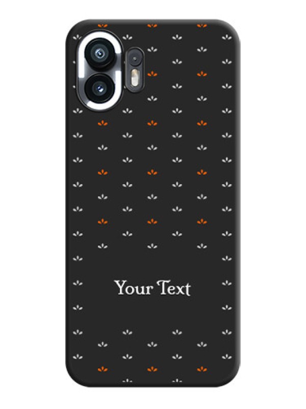 Custom Simple Pattern With Custom Text On Space Black Personalized Soft Matte Phone Covers - Nothing Phone 2