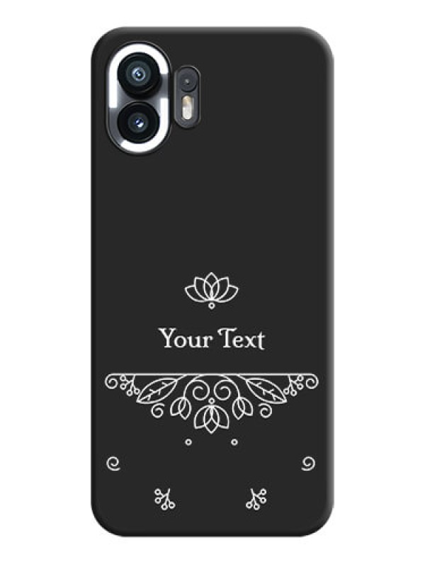 Custom Lotus Garden Custom Text On Space Black Personalized Soft Matte Phone Covers - Nothing Phone 2