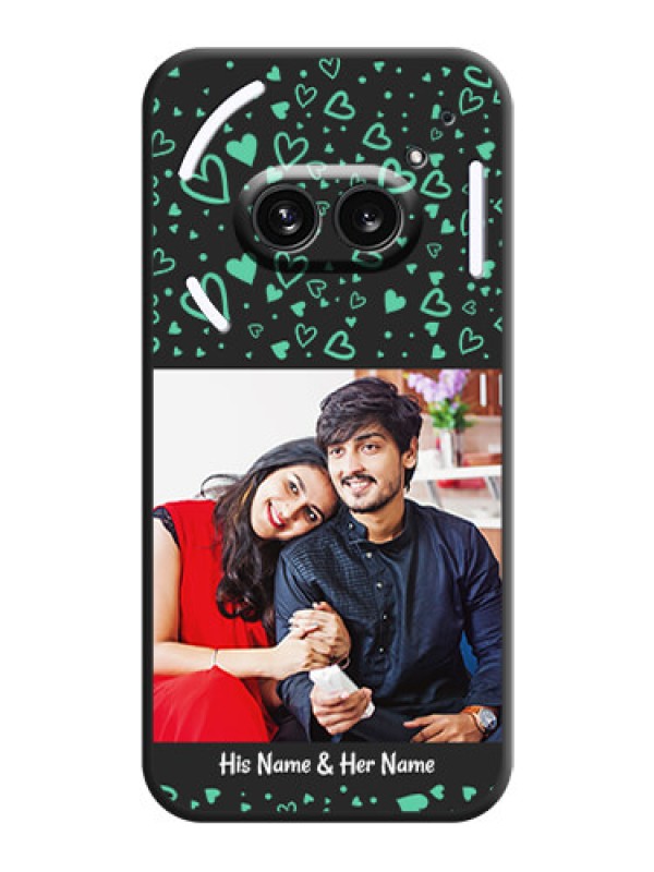 Custom Sea Green Indefinite Love Pattern - Photo on Space Black Soft Matte Mobile Cover - Nothing Phone 2A 5G
