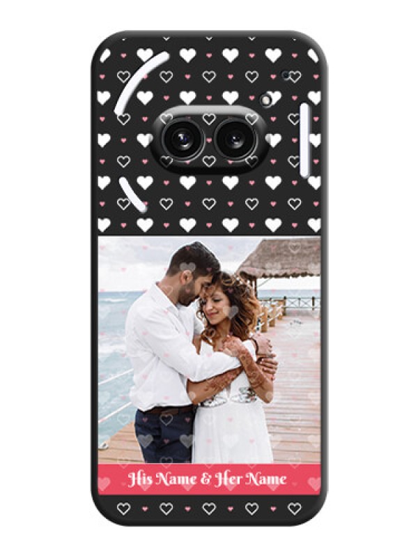 Custom White Color Love Symbols with Text Design - Photo on Space Black Soft Matte Phone Cover - Nothing Phone 2A 5G