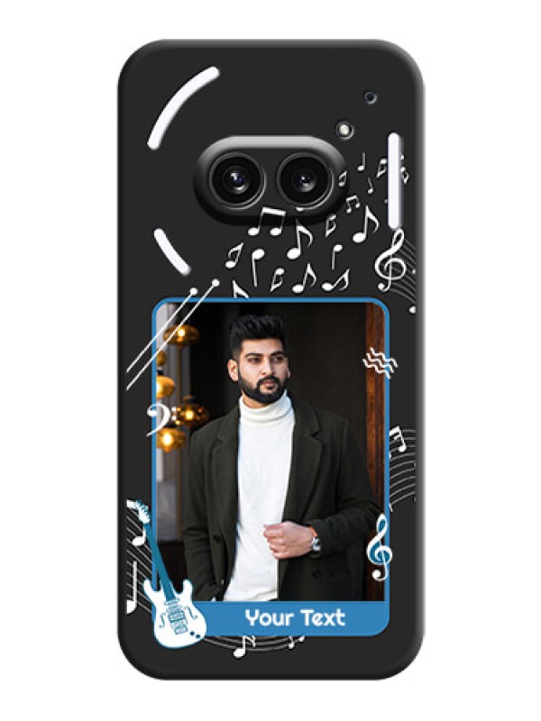 Custom Musical Theme Design with Text - Photo on Space Black Soft Matte Mobile Case - Nothing Phone 2A 5G