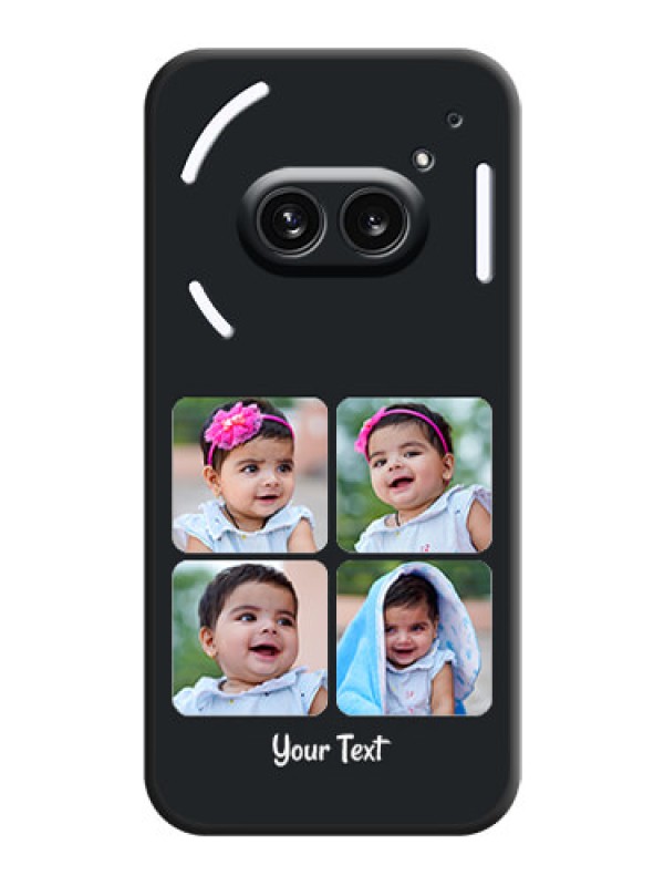 Custom Floral Art with 6 Image Holder - Photo on Space Black Soft Matte Mobile Case - Nothing Phone 2A 5G