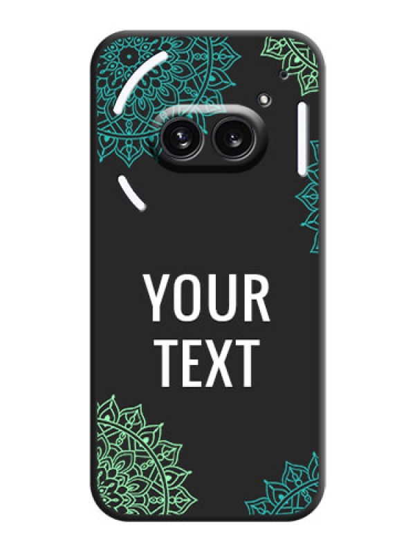 Custom Your Name with Floral Design on Space Black Custom Soft Matte Back Cover - Nothing Phone 2A 5G
