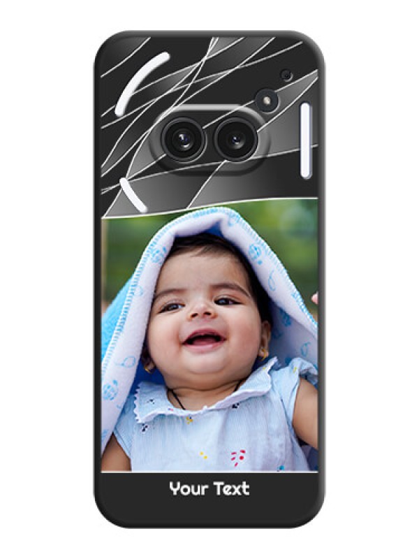 Custom Mixed Wave Lines on Photo On Space Black Custom Soft Matte Mobile Back Cover - Nothing Phone 2A Plus