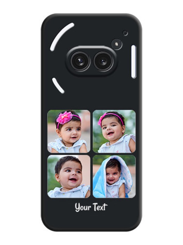 Custom Floral Art with 6 Image Holder on Photo On Space Black Custom Soft Matte Mobile Back Cover - Nothing Phone 2A Plus