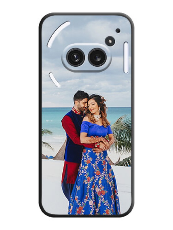 Custom Full Single Pic Upload On Space Black Custom Soft Matte Mobile Back Cover - Nothing Phone 2A Plus