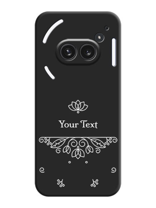 Custom Lotus Garden Custom Text On Space Black Custom Soft Matte Mobile Back Cover - Nothing Phone 2A Plus