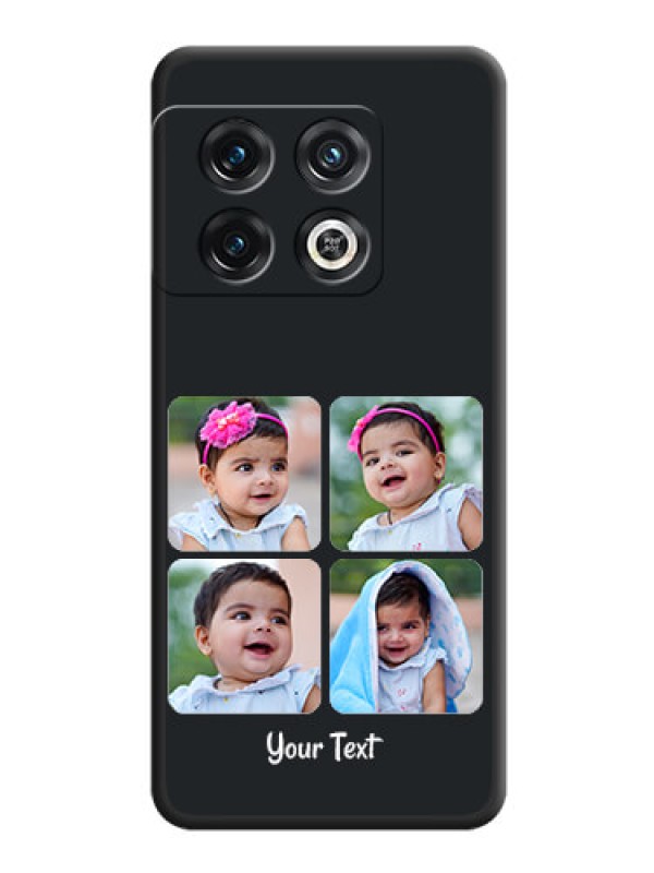 Custom Floral Art with 6 Image Holder on Photo on Space Black Soft Matte Mobile Case - OnePlus 10 Pro 5G