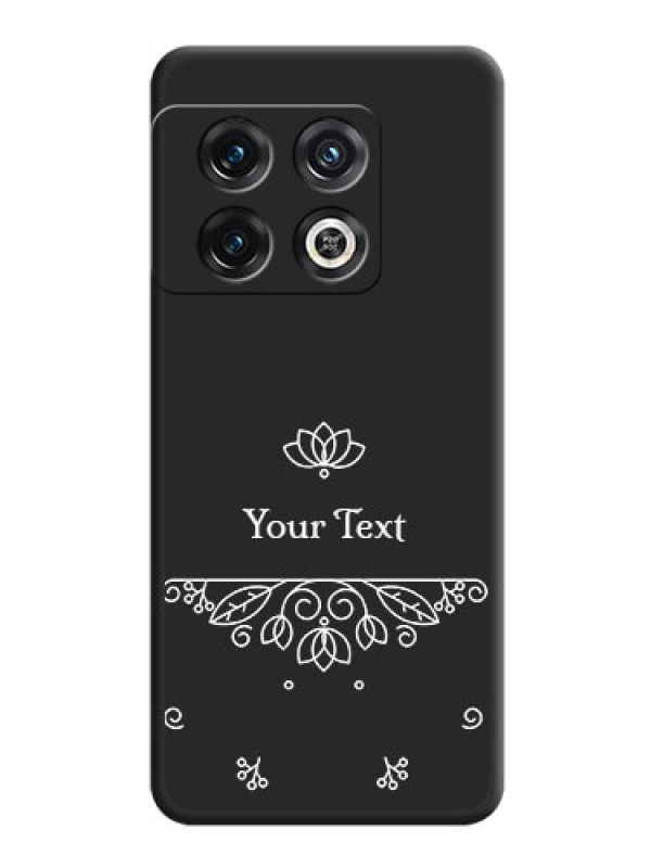 Custom Lotus Garden Custom Text On Space Black Personalized Soft Matte Phone Covers -Oneplus 10 Pro 5G