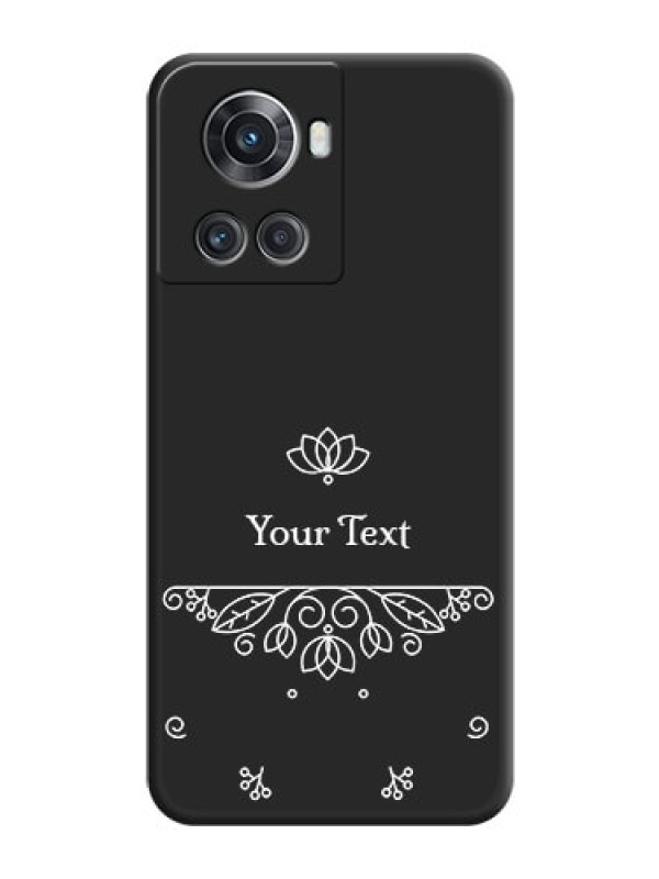 Custom Lotus Garden Custom Text On Space Black Personalized Soft Matte Phone Covers -Oneplus 10R 5G