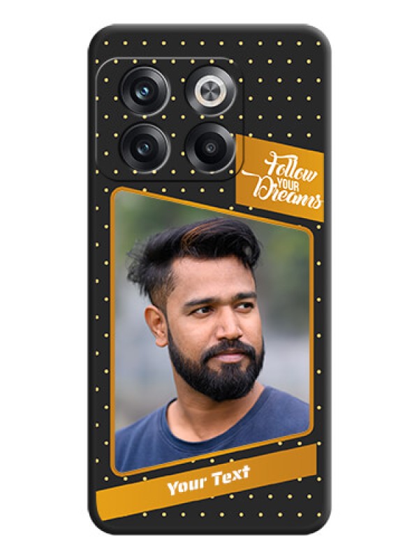 Custom Follow Your Dreams with White Dots on Space Black Custom Soft Matte Phone Cases - OnePlus 10T 5G