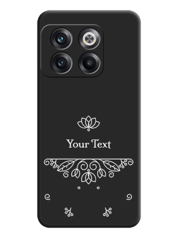 Custom Lotus Garden Custom Text On Space Black Personalized Soft Matte Phone Covers -Oneplus 10T 5G