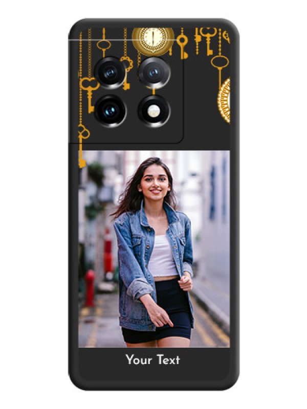 Custom Decorative Design with Text on Space Black Custom Soft Matte Back Cover - OnePlus 11 5G