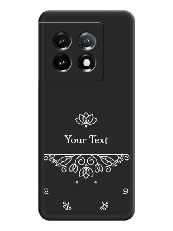 Custom Lotus Garden Custom Text On Space Black Personalized Soft Matte Phone Covers -Oneplus 11 5G