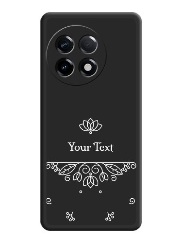 Custom Lotus Garden Custom Text On Space Black Personalized Soft Matte Phone Covers -Oneplus 11R 5G