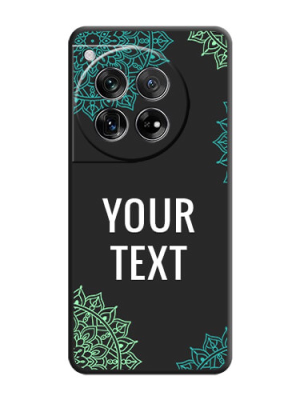 Custom Your Name with Floral Design On Space Black Custom Soft Matte Mobile Back Cover - OnePlus 12 5G