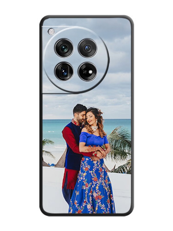 Custom Full Single Pic Upload On Space Black Custom Soft Matte Mobile Back Cover - OnePlus 12 5G