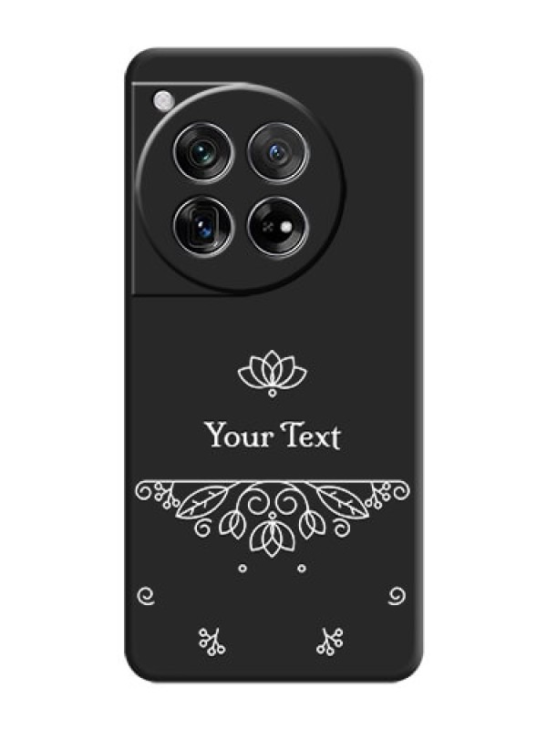 Custom Lotus Garden Custom Text On Space Black Custom Soft Matte Mobile Back Cover - OnePlus 12 5G